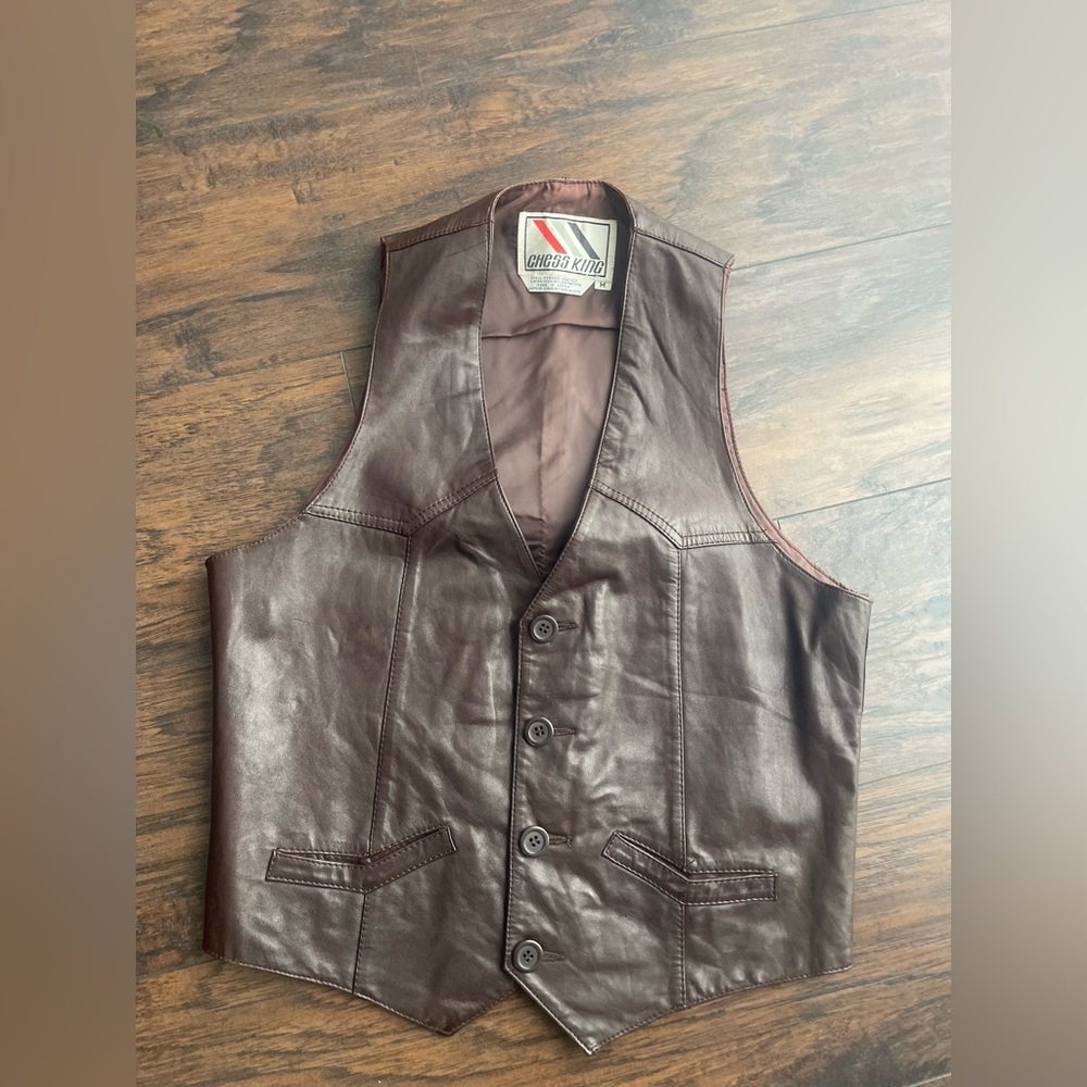 Men's Dark Brown vintage Leather Vest
